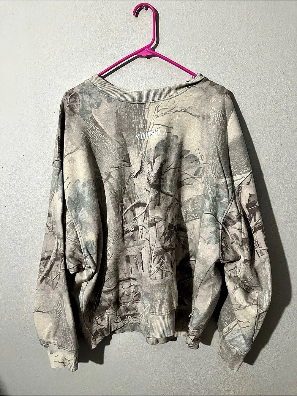 YoungLA Tree Camo Collection Crewneck Camo Sweatshirt Gray XL